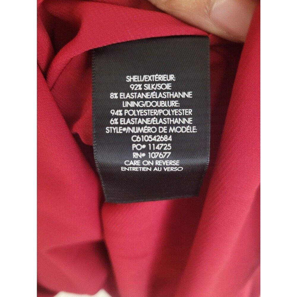 Alice + Olivia Red Silk Off the Shoulder Balloon Sleeve Mini Dress Size Small - Picture 5 of 7